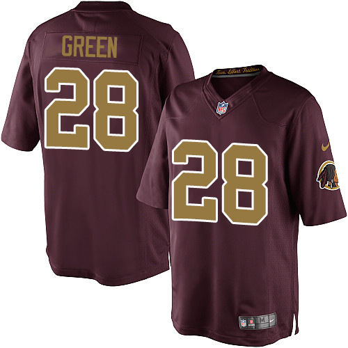 Men's Limited Darrell Green Nike Jersey Burgundy Red Alternate - #28 80th Anniversary NFL Washington Redskins